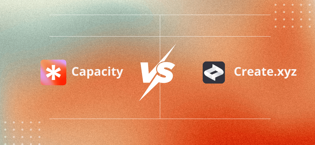 Capacity vs Create.xyz comparison